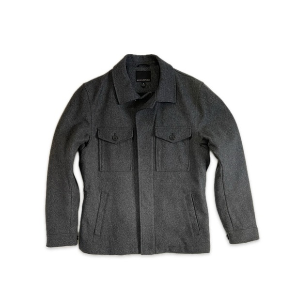Banana Republic Wool Field Jacket Charcoal - Picture 2 of 7